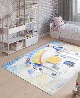 Dětské koberce Dětský koberec s motivem pohádkového zámku
