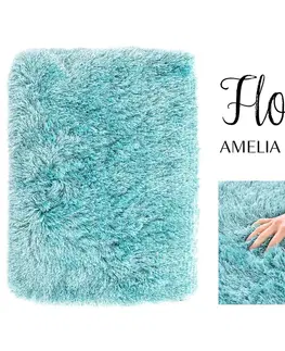 Koberce a koberečky Koberec AmeliaHome Floro tyrkysový, velikost 100x150