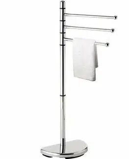 Koupelnový nábytek GEDY HI31 Hibiscus stojan s držákem ručníků, stříbrná