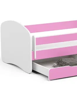 Dětské postýlky Ak furniture Dětská postel SMILE 160x80 cm růžová