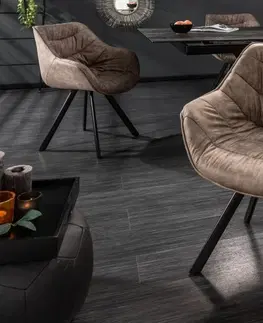 Designové a luxusní křesla do pracovny a kanceláře Estila Luxusní čalouněná židle Meine v retro stylu