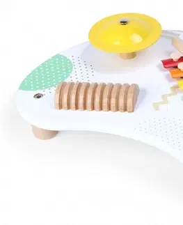 Hudební nástroje pro děti Dřevěný stůl s hudebními nástroji Ecotoys bílý