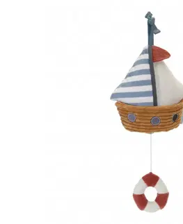 Hračky LITTLE DUTCH - Hrající loďka Námořnický záliv
