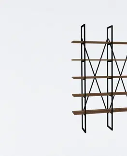 Regály a poličky Sofahouse Designový regál Balandis 160 cm vzor ořech