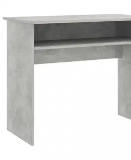 Pracovní stoly Psací stůl s policí 90x50 cm Dekorhome Beton