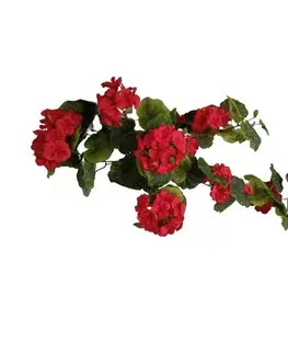 Květiny Umělý převis Muškát červená, 68 cm
