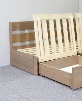 rozkládací Rozkládací postel s úložným prostorem FUEGO - Pravá, masiv buk