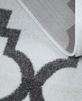 Koberce a koberečky Dywany Lusczow Kusový koberec SKETCH CAMERON bílý /šedý trellis, velikost 80x150