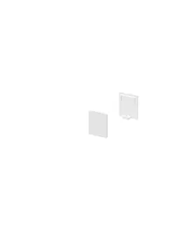 Profily SLV BIG WHITE KONCOVÉ KRYTY, na GRAZIA 10 profil k montáži na stěnu plochý, 2 kusy, vysoké provedení, bílé 1000482