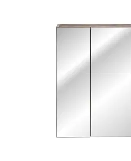 Zrcadla Comad Závěsná koupelnová skříňka se zrcadlem Santa Fe 84-60-A-2D šedá/taupe