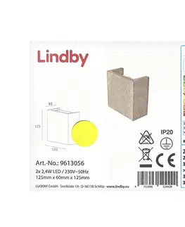 Svítidla Lindby Lindby - LED Nástěnné svítidlo YVA 2xLED/2,4W/230V 