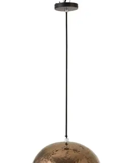 Svítidla Bronzové keramické stropní světlo Globe bronze - Ø 30*132 cm J-Line by Jolipa 96099