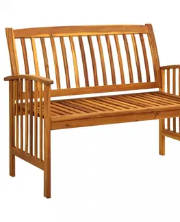 Zahradní lavice Zahradní lavice s poduškou 119 cm masivní akáciové dřevo