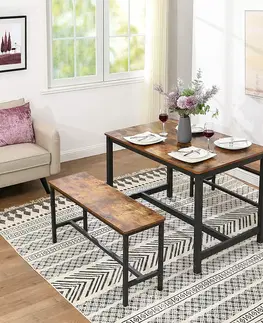 Kuchyňské a jídelní židle Lavice set 2 ks industriální 108 x 50 x 32 cm