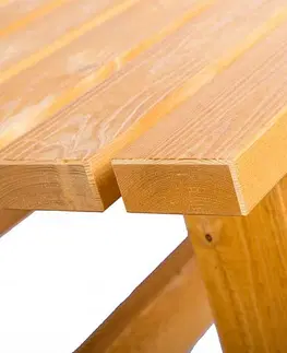 Zahradní stolky DEOKORK Masivní dřevěný zahradní stůl TEA 02 o síle 38 mm