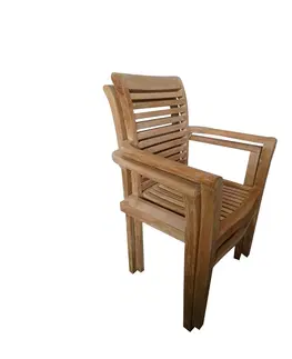 Zahradní nábytek Stohovatelná zahradní židle Stucking, teak