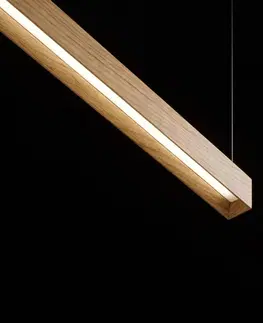 Závěsná světla OleV OLEV Lanacotta LED závěsné světlo dub, 2 700K