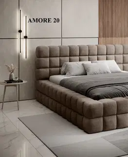 Postele Čalouněná postel DIZZLE 160x200 cm Amore 20