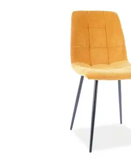 Jídelní sety Jídelní židle MILA manšestr Signal Žlutá