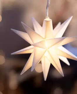 Vánoční světelná hvězda STERNTALER LED Baby hvězda, vnitřní, 18cípá, baterie, bílá