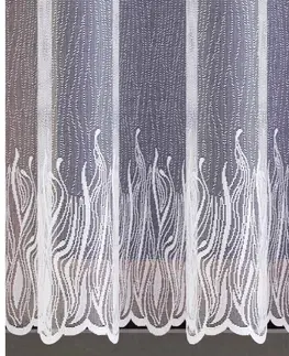 Záclony Hotová záclona, NELA, vitrážka, bílá 250 x 40 + 250 x 60 cm