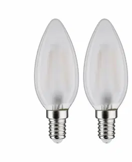 LED žárovky PAULMANN LED svíčka 3 W E14 mat teplá bílá 2ks-sada 286.36 P 28636