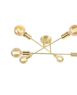 Stropni svitidla Smart Art Deco stropní svítidlo zlaté včetně 6 WiFi G95 - Sydney