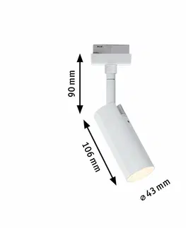 Svítidla Paulmann URail PAULMANN URail LED lištový spot 3-krokové-stmívatelné Tubo spot 4W 3000K stmívatelné 230V bílá 955.91