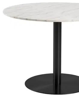 Jídelní stoly Actona Jídelní stůl Corby bílý mramor/černý