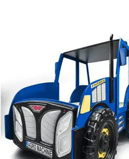 Postele Detská posteľ Traktor modrý