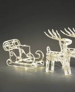 Venkovní vánoční figurky Konstsmide Christmas LED světelná figurka saně se 2 soby, IP44