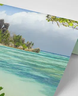 Samolepící tapety Samolepící fototapeta nádherná pláž na ostrově La Digue