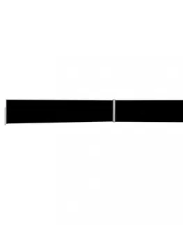Markýzy Zatahovací boční markýza 140x1200 cm Dekorhome Černá