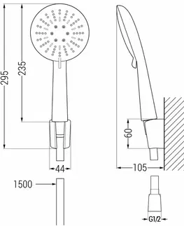Sprchy a sprchové panely MEXEN/S R-67 sprchový set point, chrom 785675052-00