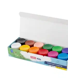 Hračky EASY - Plakátové barvy v kelímku 12 barev