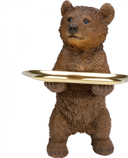 Sošky medvědů KARE Design Soška Medvídě s podnosem 35cm