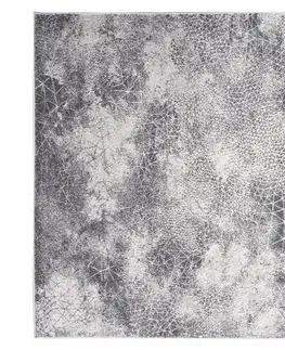 Moderní koberce Šedý designový koberec s jemným vzorem Šířka: 60 cm | Délka: 100 cm