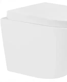 Kompletní WC sady Závěsná WC mísa s tvrdým prkénkem MEXEN LENA bílá