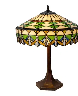 Svítidla Stolní lampa Tiffany Kayleigh - Ø 41*57 cm E27/max 2*60W Clayre & Eef 5LL-6086