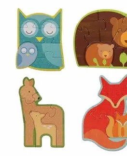 Puzzle Petit Collage První puzzle lesní zvířátka