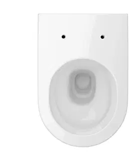WC sedátka LAUFEN Rámový podomítkový modul CW1 SET s bílým tlačítkem + WC CERSANIT INVERTO + SEDÁTKO DURAPLAST SOFT-CLOSE H8946600000001BI IN1