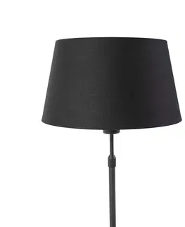 Stolni lampy Stolní lampa černá s odstínem černá se zlatem 35 cm - Parte