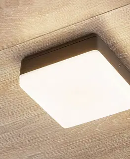 Venkovní stropní osvětlení Lucande LED stropní svítidlo Thilo, IP54, 16 cm snímač HF