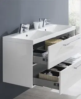 Koupelnový nábytek MEREO Bino, koupelnová skříňka 61 cm, bílá/dub CN670S