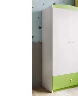 Dětský nábytek Kocot kids Dětská skříň Babydreams 90 cm zelená