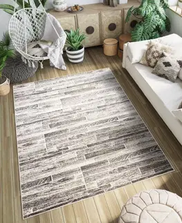 Moderní koberce Všestranný moderní koberec v hnědých odstínech Šířka: 80 cm | Délka: 150 cm
