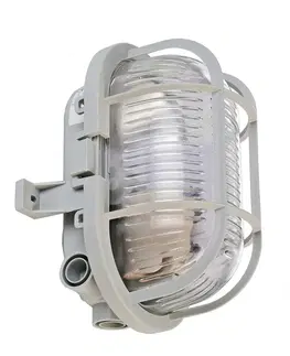 Klasická venkovní stropní svítidla Light Impressions Deko-Light nástěnné a stropní svítidlo Syrma Oval šedá 220-240V AC/50-60Hz E27 1x max. 42,00 W 170 šedá 401013