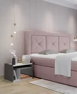 BOXSPRING postele Artelta Čalouněná manželská postel IDRIS | 180 x 200 cm Farebné prevedenie IDRIS: Omega 91