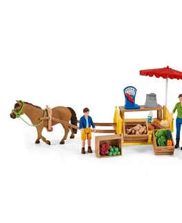 Dřevěné hračky Schleich 42528 Mobilní farmářský stánek