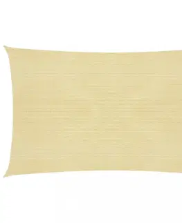 Stínící textilie Stínící plachta obdélníková HDPE 2 x 5 m Dekorhome Hnědá